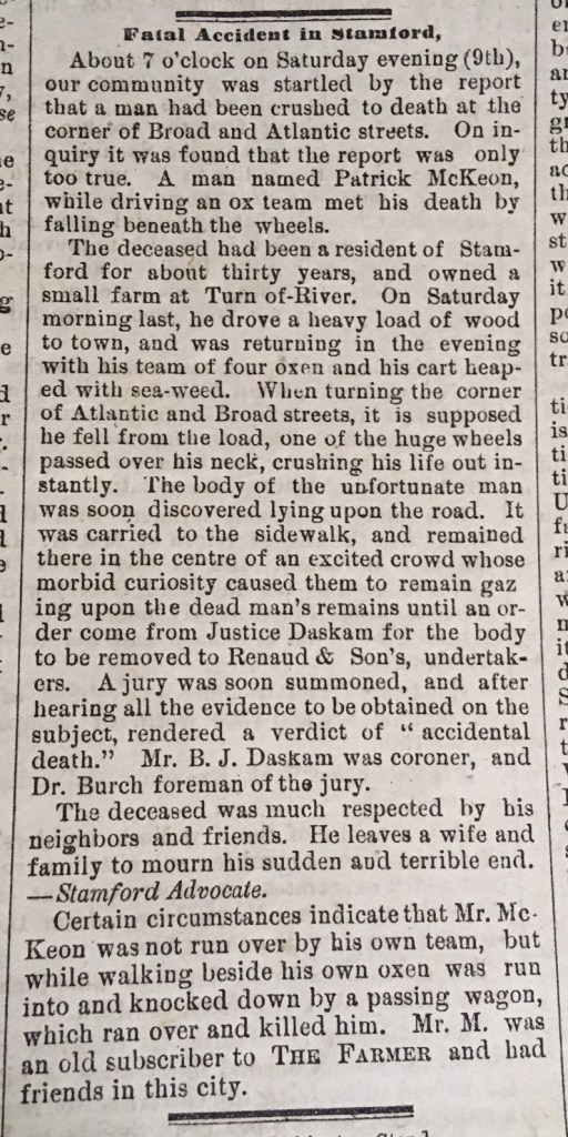 McKeon, Patrick death